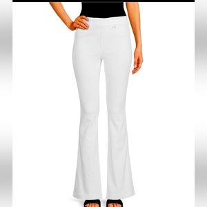 NWT! SPANX Flare Leg High Rise Stretch Jeans White